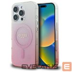 Cits mobilo telefonu aksesuārs Guess  Guess IML Glitter Gradient MagSafe Case for iPhone 16 Pro - Pink 