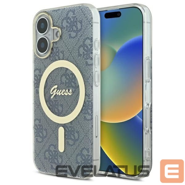 Cits mobilo telefonu aksesuārs Guess Guess IML 4G MagSafe iPhone 16 Case - Blue
