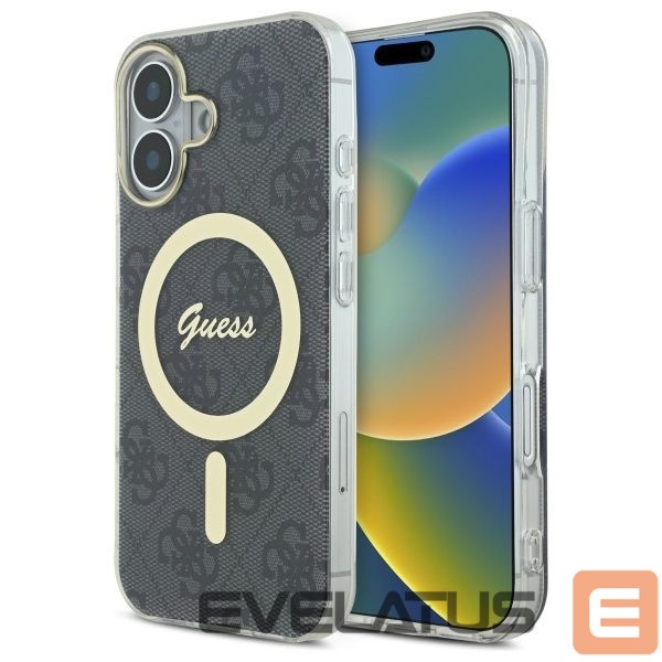Cits mobilo telefonu aksesuārs Guess Guess IML 4G MagSafe iPhone 16 Case - Black