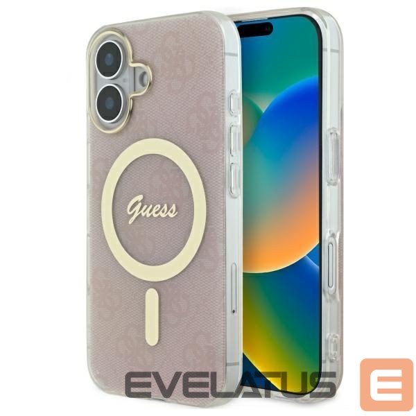 Cits mobilo telefonu aksesuārs Guess Guess IML 4G MagSafe iPhone 16 Case - Pink