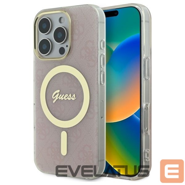 Cits mobilo telefonu aksesuārs Guess Guess IML 4G MagSafe Case for iPhone 16 Pro Max - Pink
