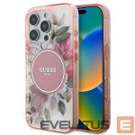 Cits mobilo telefonu aksesuārs Guess  Guess IML Flower & Tonal Circle MagSafe iPhone 16 Pro Max Case - Pink 
