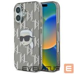 Cits mobilo telefonu aksesuārs Karl Lagerfeld  Karl Lagerfeld IML Karl Head Electroplated iPhone 16 Case - Black 