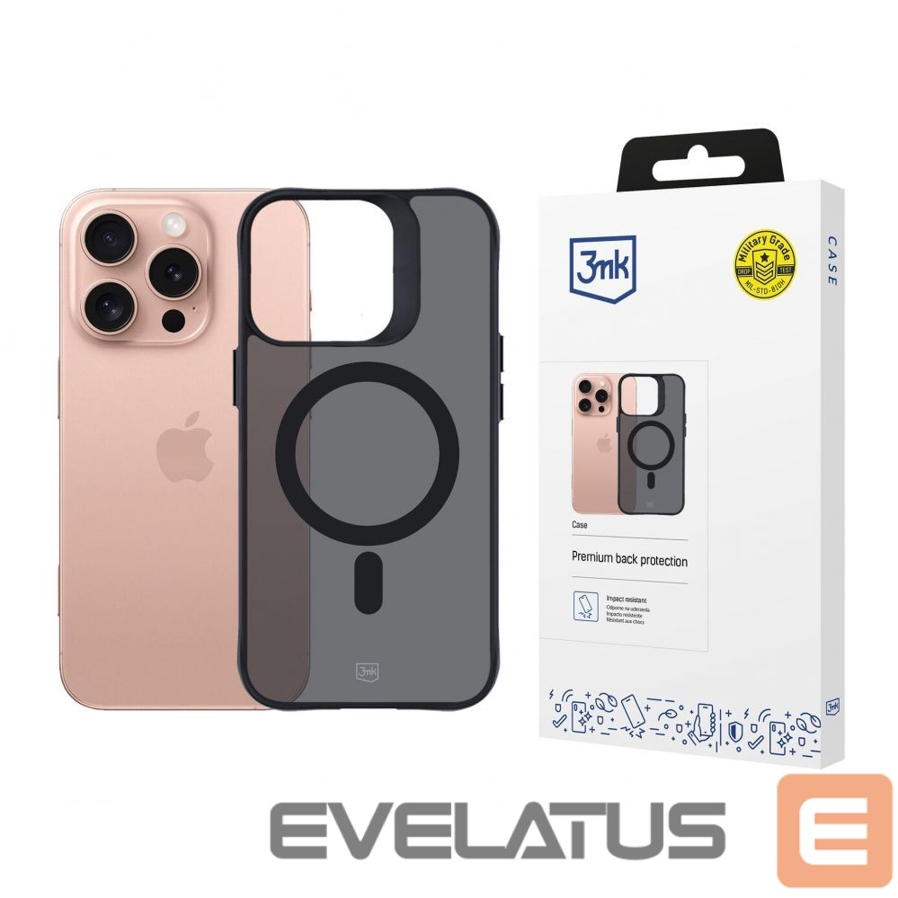 Cits mobilo telefonu aksesuārs 3MK 3mk Smoke MagCase case with MagSafe for iPhone 16 Pro