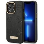 Aizmugurējais vāciņš Guess  Guess GUHMP14LSAPSTK iPhone 14 Pro 6.1" black/black hardcase Peony Logo Plate MagSafe 