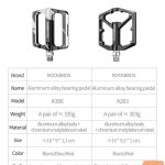Piederums velosipēdiem Rockbros  Rockbros K203-BK bicycle pedal set - black 