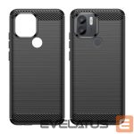 Aizmugurējais vāciņš Hurtel  Carbon Case case for Xiaomi Redmi A1+ flexible silicone carbon cover black 