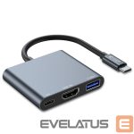 Cita datorprece Tech-Protect  HUB Tech-Protect V1 3in1 USB-C - USB-A 3.0 / USB-C PD 100W / HDMI 4K 30Hz - gray 