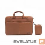 Somas un mugursomas Forcell  FORCELL F-PROTECT URBAN STYLE Bag for Laptop 15,6" brown 