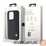 Aizmugurējais vāciņš BMW  BMW Leather Blue Dots iPhone 15 Pro Max Case - Black 