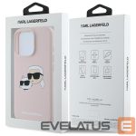 Aizmugurējais vāciņš Karl Lagerfeld  Karl Lagerfeld Silicone Nauble Heads Print MagSafe Case for iPhone 16 Pro - Pink 