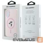 Aizmugurējais vāciņš Karl Lagerfeld  Karl Lagerfeld Silicone Karl&Choupette Heads Ring MagSafe Case for iPhone 16 Plus - Pink 