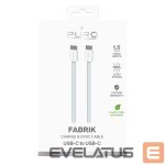 Kabelis Puro Elektrik  Puro Fabrik USB-C - USB-C Cable 1.5m 60W 480mbps - Blue 