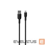 Kabelis Puro Elektrik  Puro Soft USB-A - Lightning Cable 1.5m Silicone - Black 