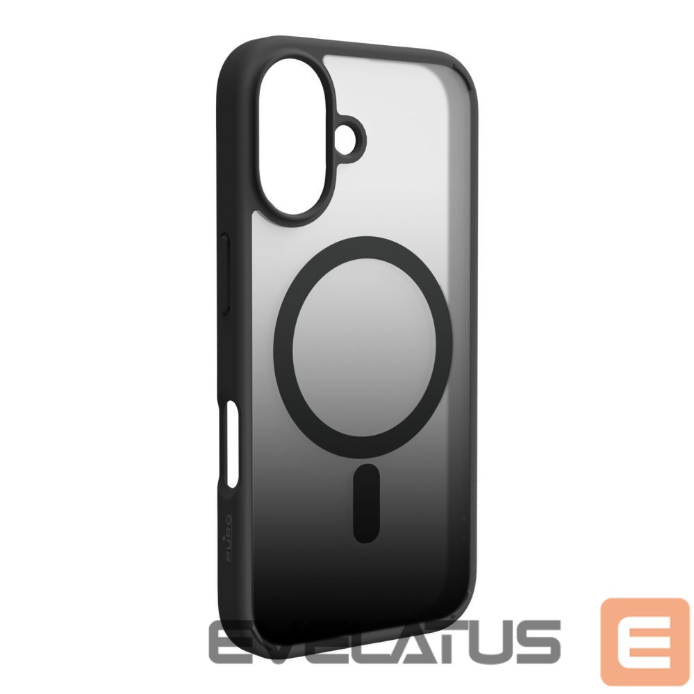 Aizmugurējais vāciņš Puro Puro Gradient MagSafe Silicone Case for iPhone 16 - Black