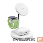 Adapteris Puro Elektrik  Puro Mag Station 3 in 1 Inductive Charger with Stand - White 