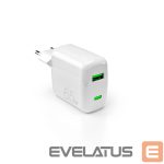 Adapteris Puro Elektrik  Puro 65W GaN USB-A USB-C Wall Charger - White 