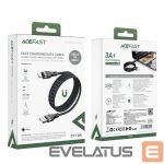 Kabelis Acefast  Acefast C11-04 USB-A - USB-C 3A Cable 1.2m Magnetic Braid - Black 
