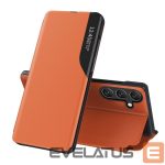 Aizmugurējais vāciņš Hurtel  Eco Leather View Case elegant case with flap and stand function for Samsung Galaxy A26 - orange 