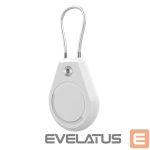 Aizmugurējais vāciņš Hurtel  Apple AirTag Case Waterproof with Steel Cable - White 