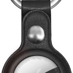 Aizmugurējais vāciņš Hurtel  Apple AirTag PU Leather Case - Black 