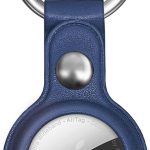 Aizmugurējais vāciņš Hurtel  Apple AirTag PU Leather Case - Blue 