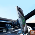 Dokstacija SBS  Smartphone holder with inductive charger SBS TESUPFANWIR15W 15W for air vent, with cooling - black 
