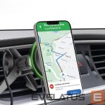 Auto turētājs SBS  Smartphone holder with wireless charger SBS TESUPMAGWIR15W for air vent, compatible with MagSafe - black 