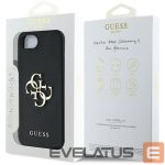 Aizmugurējais vāciņš Guess  Guess PU Grained 4G Metal Logo case for iPhone 16e - black 