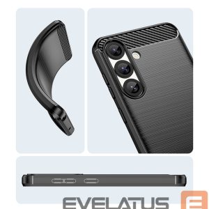 Aizmugurējais vāciņš Hurtel  Carbon Case for Samsung Galaxy S25 Edge - Black 