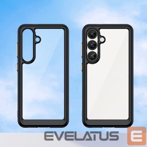 Aizmugurējais vāciņš Hurtel  Outer Space Case for Samsung Galaxy S25 Edge Cover with Flexible Frame - Black 