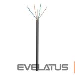 Parveidotājs Goobay  Outdoor Network Cable | CAT 6 U/UTP | AWG 24/1 | Cable length: 100 m | Black 