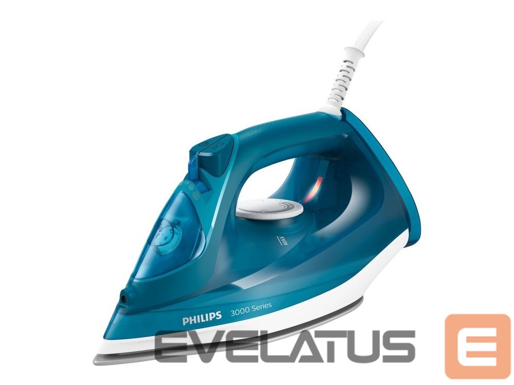 Glūdeklis Philips DST3040/70 3000 Series | Steam Iron | 2600 W | Water tank capacity 300 ml | Continuous steam 40 g/min | Steam boost performance 200 g/min | Blue/White