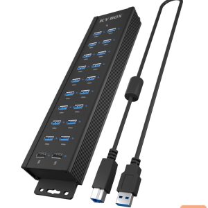Cita datorprece Raidsonic  | 20-in-1 USB HUB with power supply, on/off button and mounting brackets | IB-HUB1720-U3 