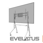 TV kronšteini NEOMOUNTS  MOVE Go FL50-525WH1 TV trolley - 55-86" - max 76 kg - manual h 106-136 cm - VESA 100x100-900x600 - incl. hardware shelf - lockable 