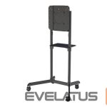 TV kronšteini NEOMOUNTS  NS-M1250BLACK TV trolley - 37-70" - max 70 kg - VESA 200x200-600x400 - 90° rotatable - incl. hardware shelf - black 