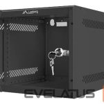 Serveri Lanberg  Rack cabinet 10" wall-mount 4U/280x310 (flat pack) with glass door, black | 