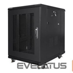 Serveri Lanberg  Rack cabinet 19" free-standing 15U/600x800 (flat pack) with mesh door, black | 