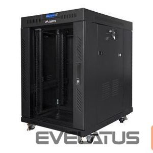 Serveri Lanberg  Rack cabinet 19" free-standing 15U/800x1000 (flat pack) with glass door lCD V2, black | 