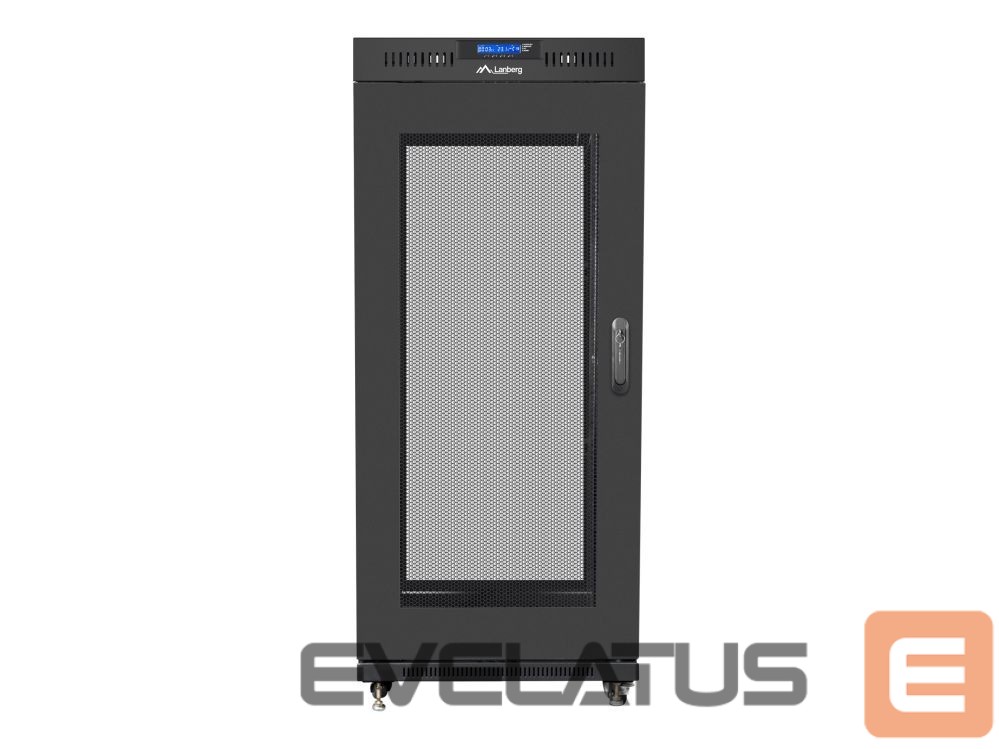 Serveri Lanberg Rack cabinet 19" free-standing 15U/800x1000 (flat pack) with mesh door lCD V2, black |