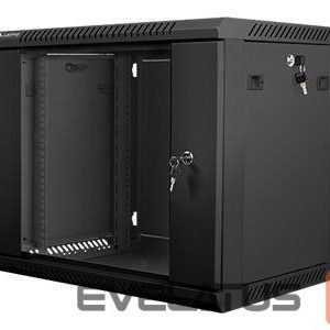 Serveri Lanberg  Rack cabinet 19" wall-mount 9U/600x450 (flat pack) V2, black | 