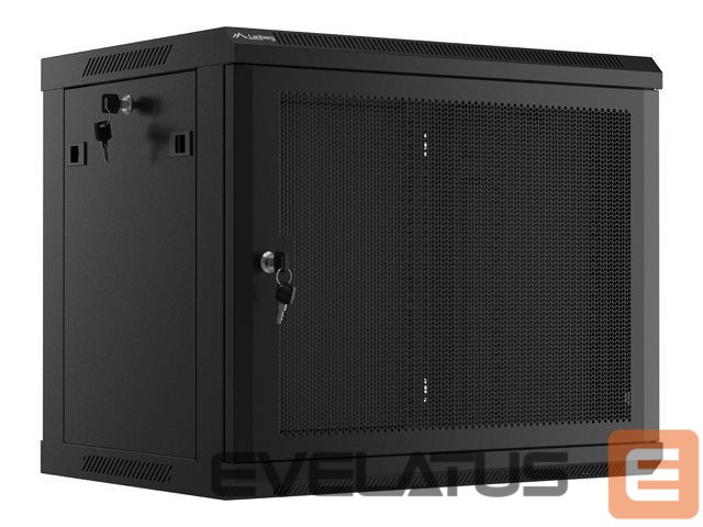 Serveri Lanberg Rack cabinet 19" wall-mount 9U/600x450 with perforated door (flat pack), black |