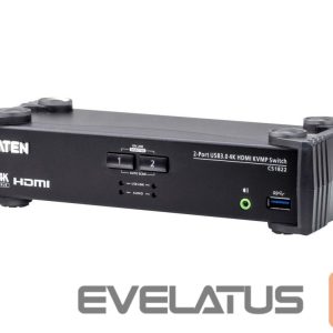 Serveru  - Citi piederumi Aten  2-Port USB 3.0 4K HDMI KVMP Switch with Audio Mixer Mode | CS1822 