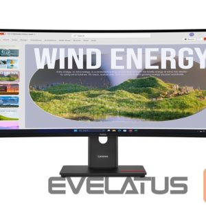 Monitors Lenovo  ThinkVision | T34WD-40 | 34 " | VA | 21:9 | 120 Hz | 4 ms | 3440 x 1440 pixels | 300 cd/m² | HDMI ports quantity 1 | Eclipse black | Warranty 36 month(s) 