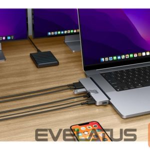 Bezvadu austiņas HYPER  | Drive DUO PRO 7-in-2 USB-C Hub for MacBook Air/Pro 2016-2020 | Ethernet LAN (RJ-45) ports 1 | HDMI ports quantity 1 
