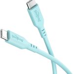 Kabelis Goobay  USB-C Silicone Cable, 1.5 m, turquoise 