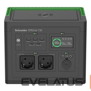 Serveri Schneider Electric  APC OffGrid Portable Power Station 730, 738Wh Lithium-ion, LCD, 2 CEE 7/3 Schuko outlets, Sinewave, 3 USB-A, 2 USB-C, Wireless Charger | 