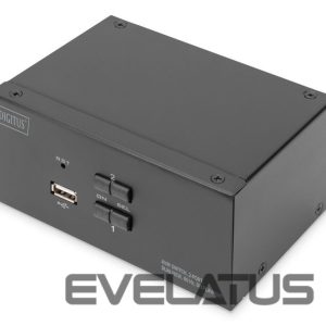Serveru  - Citi piederumi Digitus  KVM Switch, 2-Port, Dual Display, 4K, DisplayPort | DS-12862 