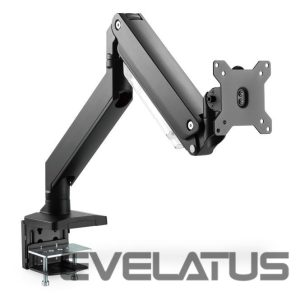 TV kronšteini Digitus  Desk Mount | Universal Single Monitor Mount with Gas Spring and Clamp Mount | Adjustable Height, Rotate, Tilt, Swivel | 15-35 " | Maximum weight (capacity) 15 kg | Black 