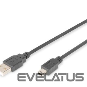 Kabelis Digitus  Connection Cable, 1.8 m | AK-300108-018-S | USB Type A to USB Mini B 